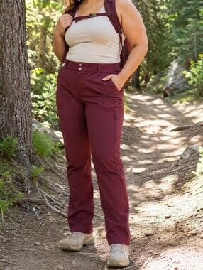 Columbia Women’s Maroon Hiking Pants Plus Size Outdoor Utility Lightweight Trail
